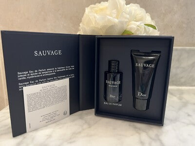 Dior Sauvage Perfume for Men – Mini Fragrance Gift Set EDP & Shower Gel Duo Travel Set