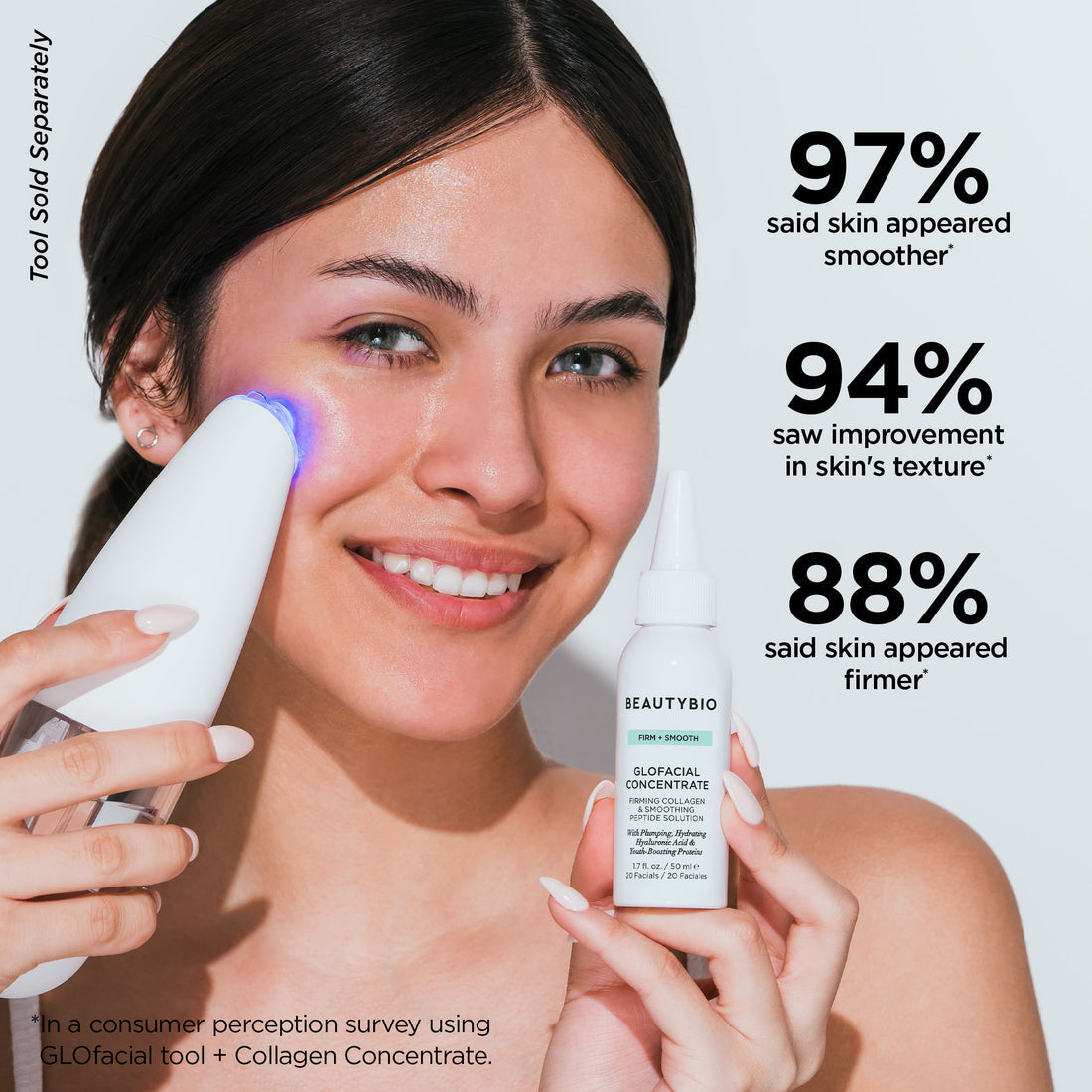 BeautyBio 
GLOfacial Concentrate with Clarifying Salycilic Acid & Plumping Hyaluronic Acid