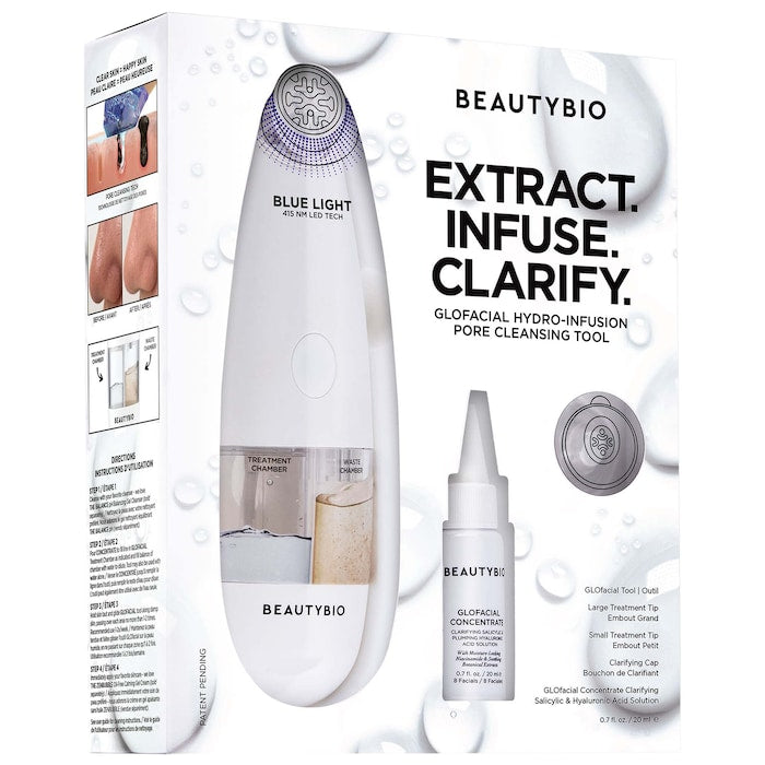 BeautyBio 
GLOfacial Hydro-Infusion Pore Cleansing + Blue LED Clarifying Tool