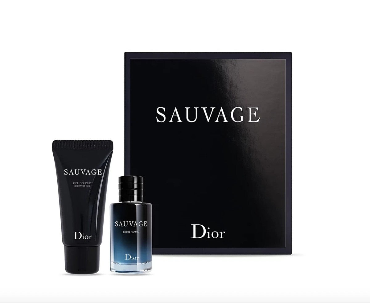 Dior Sauvage Perfume for Men – Mini Fragrance Gift Set EDP & Shower Gel Duo Travel Set